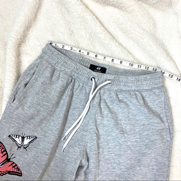 Custom H&M Regular Sweatpants Glitter Butterfly Medium - Picture 7 of 9